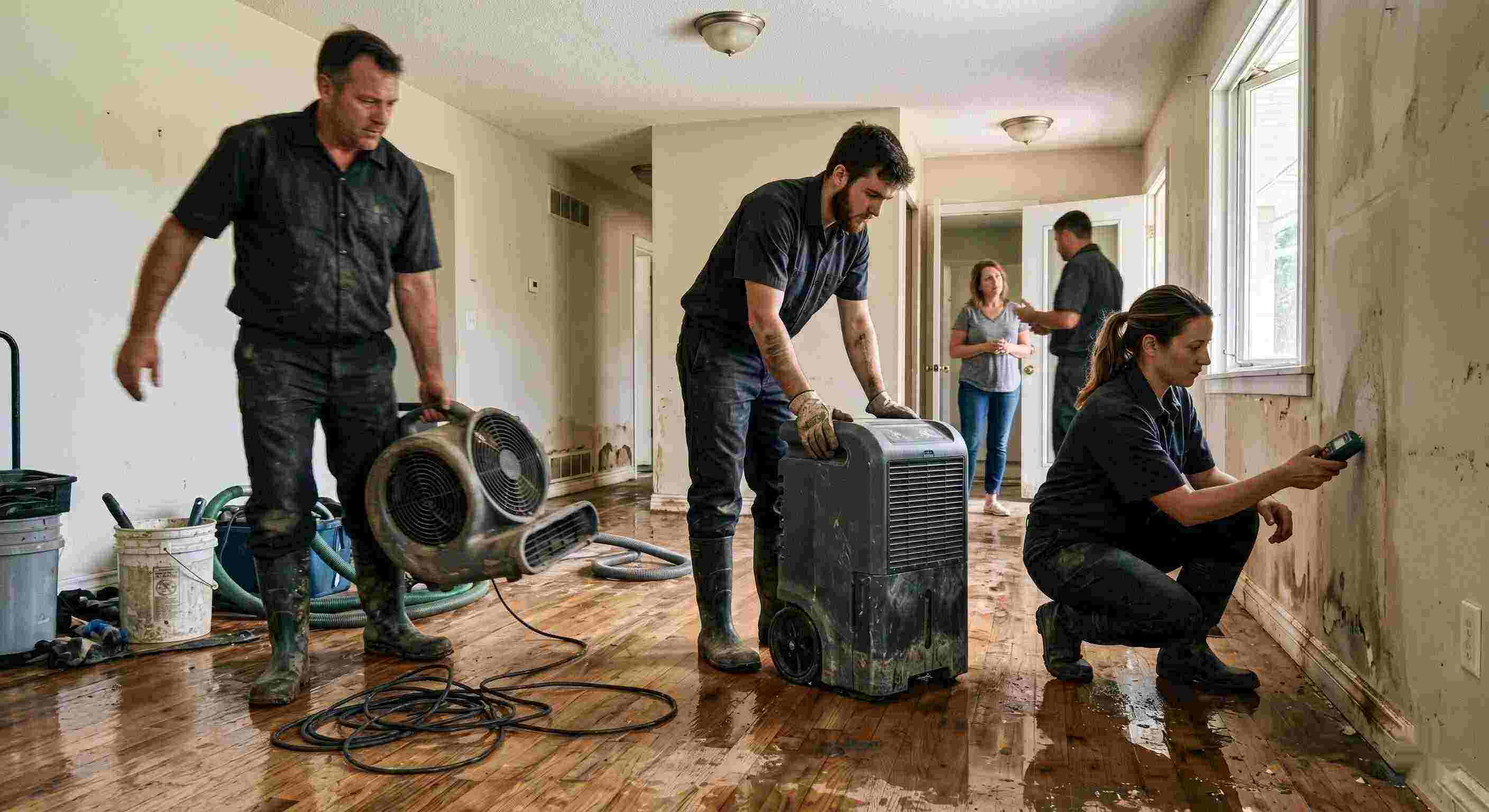 Best trusted water damage restoration team in Dundalk using professional equipment for drying and inspection